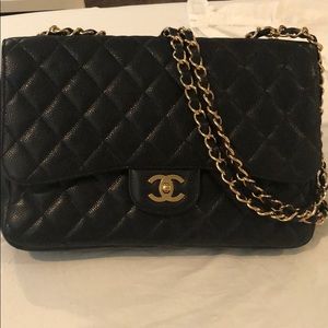 Chanel Jumbo Single Flap Bag Caviar GHW